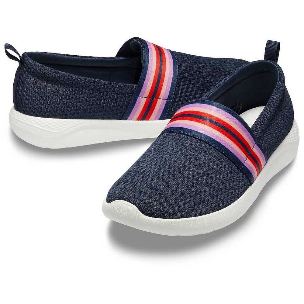 Giày vải thun lưới cross literide slipon cho nữ màu navy