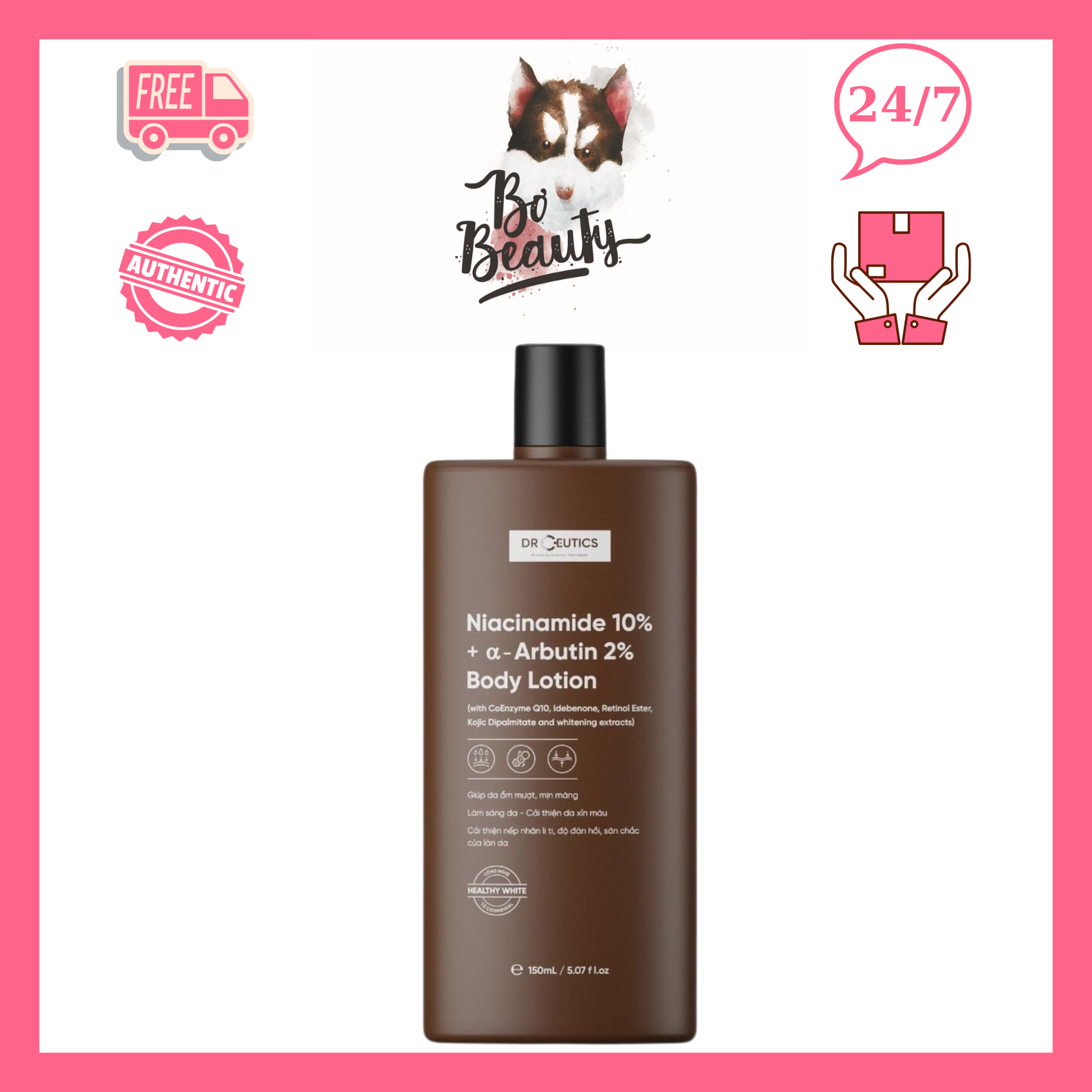 Sữa Dưỡng Thể Trắng Da DrCeutics Body Lotion Healthy White