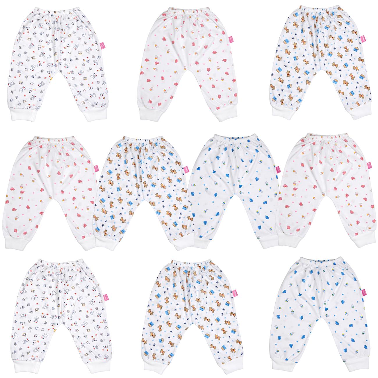 Combo 10 quần dài in hình 100% cotton cho bé trai bé gái từ 2-15kg qdihnt booba.shop