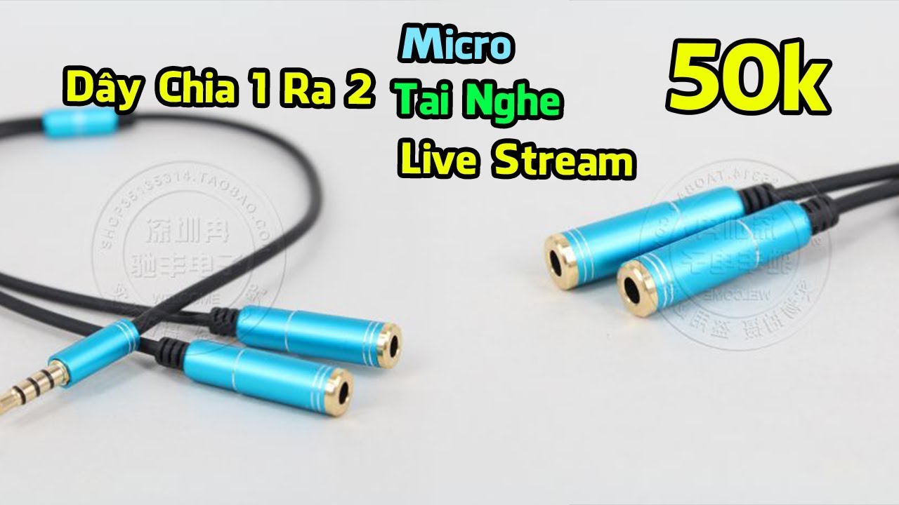 Dây chia jack loa chuẩn 3.5 từ 1 ra 2 đầu mạ vàng cho 2 loa hoặc 2 tai nghe ( 4 khấc)