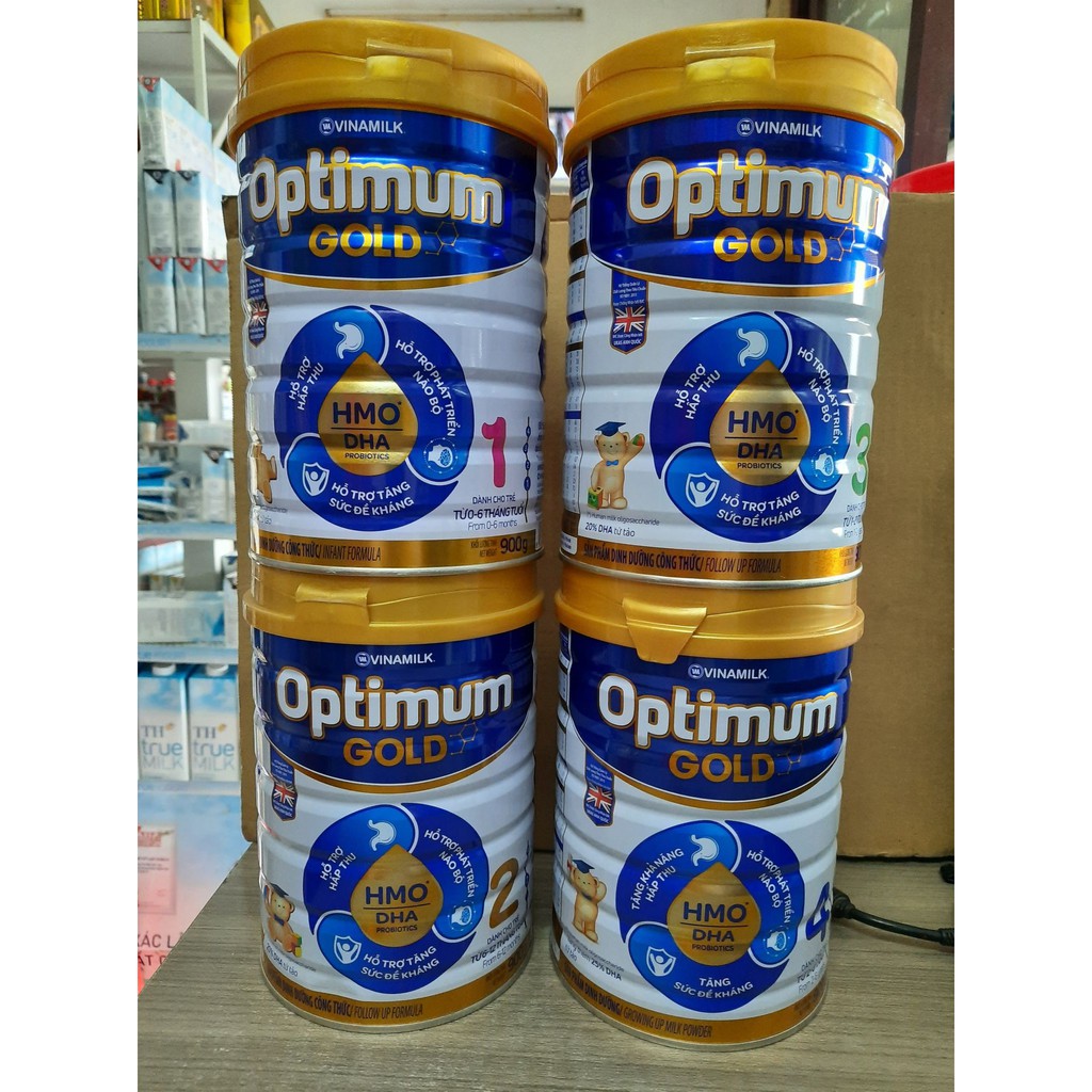 Sữa bột optimum gold mẫu mới số 1,2,3,4 900g