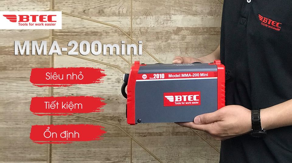 Máy hàn sắt siêu nhỏ btec 200mini
