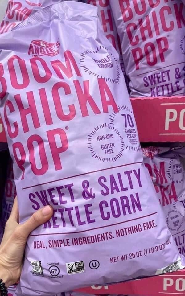 Bắp rang bơ boom chicka pop size siêu to khổng lồ