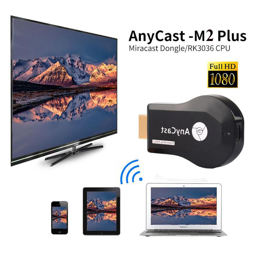 Anycast M9 Plus 2020 Full HD 1080P,HDMI không dây,Truyền tải màn hình điện thoại lên TV, máy chiếu,Mua Ngay Thiết Bị Không Dây Anycast,Kết Nối Video,Xem youtube trên smart tivi.Bh Uy Tín 1 Đổi 1 Bởi TECH gold shop