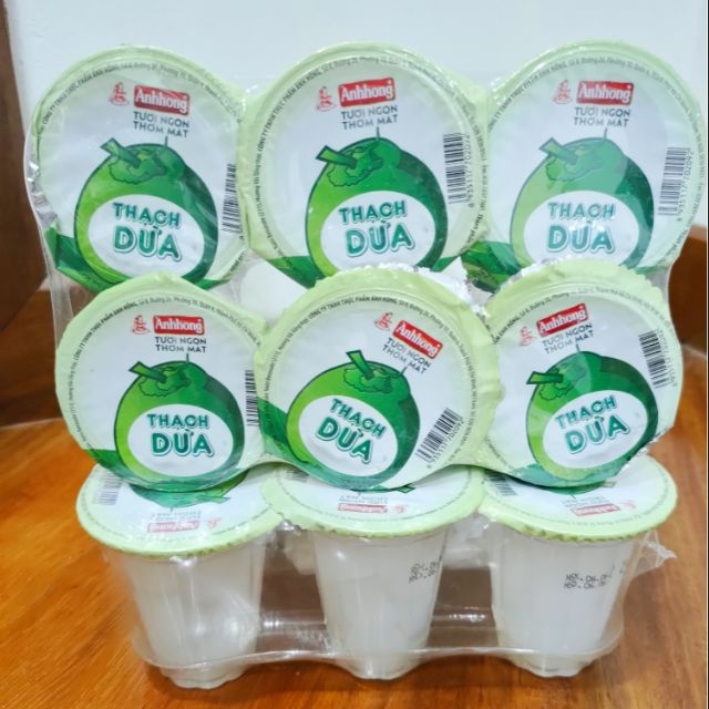 Lốc 6 hộp thạch dừa ÁNH HỒNG thơm ngon