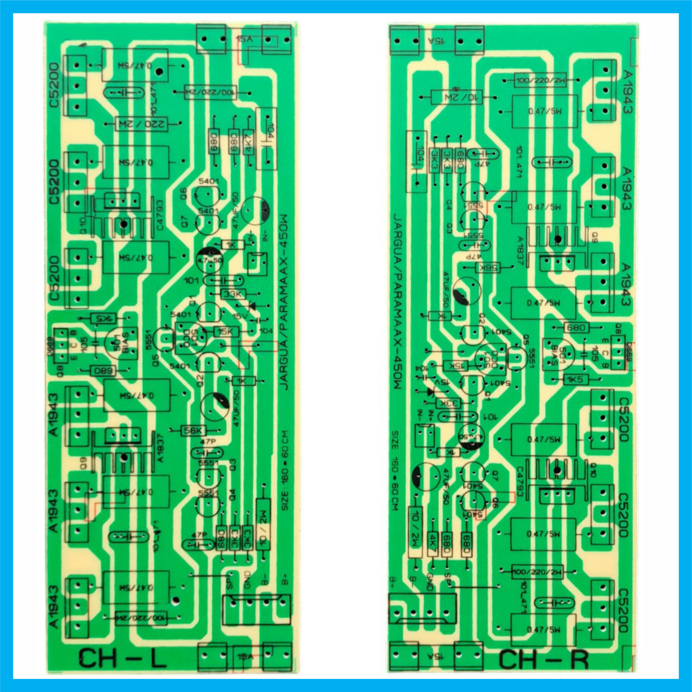 Pcb mạch công suất ,pcb mạch công suất 6 sò 1 kênh, pcb 12 sò 2 kênh ,sợi thuỷ tinh