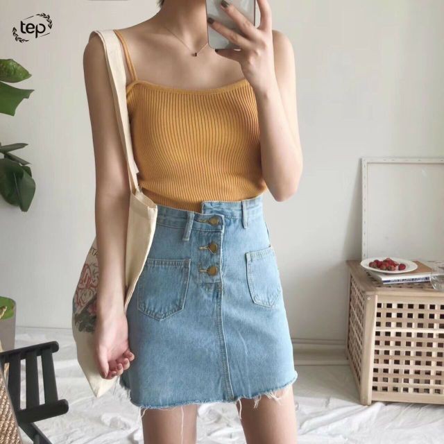 Áo 2 dây montogi tăm trơn Quảng Châu cicidream