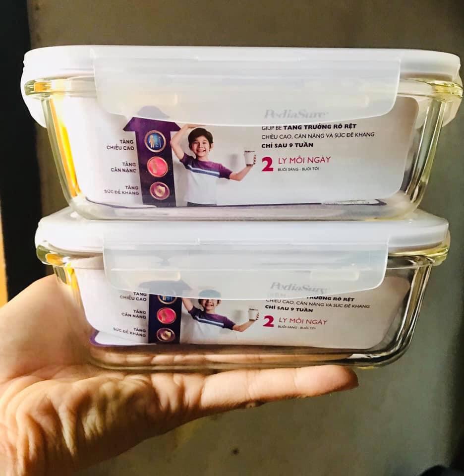 Set 2 hộp thuỷ tinh chịu nhiệt Lock&Lock 630ml