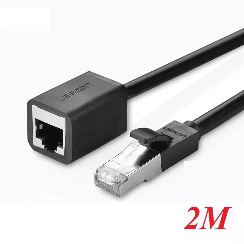 Ugreen 11281 2m màu đen cáp nối dài ethernet cat6 ftp rj45 nw112