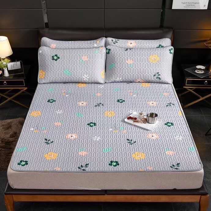 Chiếu điều hòa cao su 1m6 x2m mẫu hoa ghi