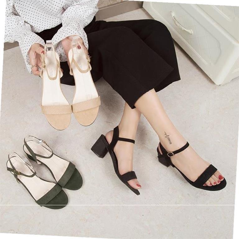 Giay MYS cao gót quai ngang hở gót 5p