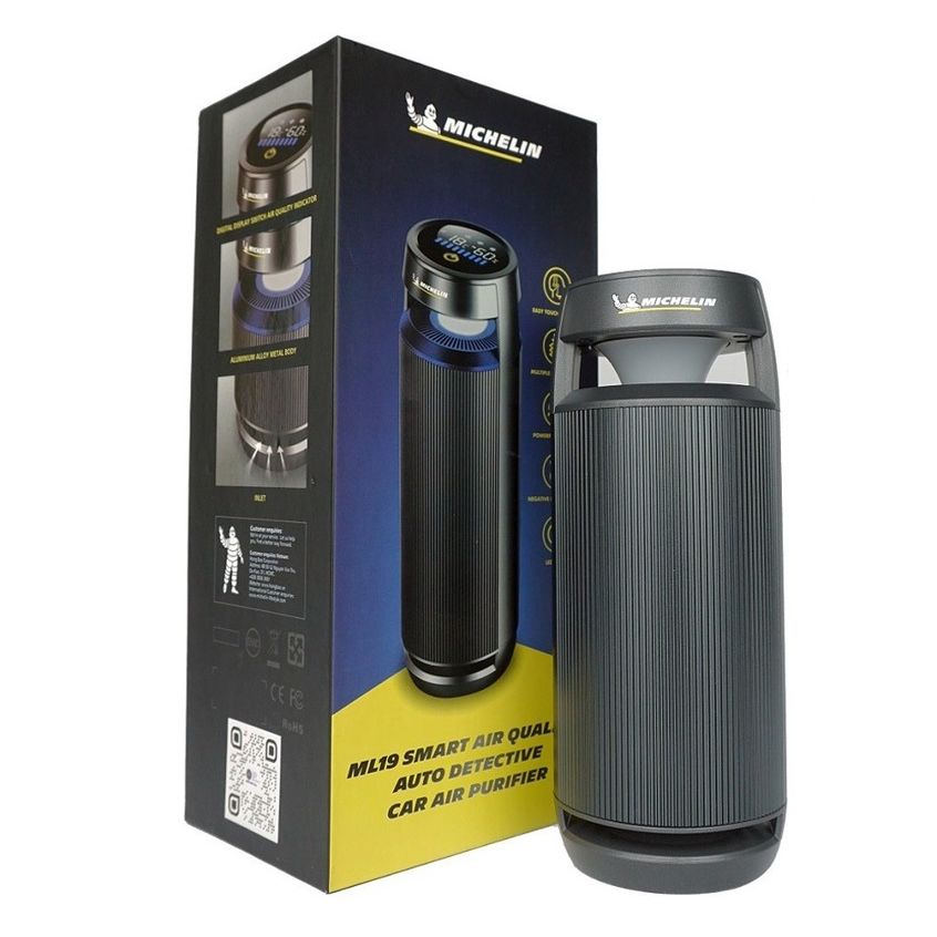 Máy lọc không khí và khử mùi xe ô tô Michelin ML19 - thiết thông minh, cho không gian sang trong cho  nội thất xe hơi, bàn làm việc