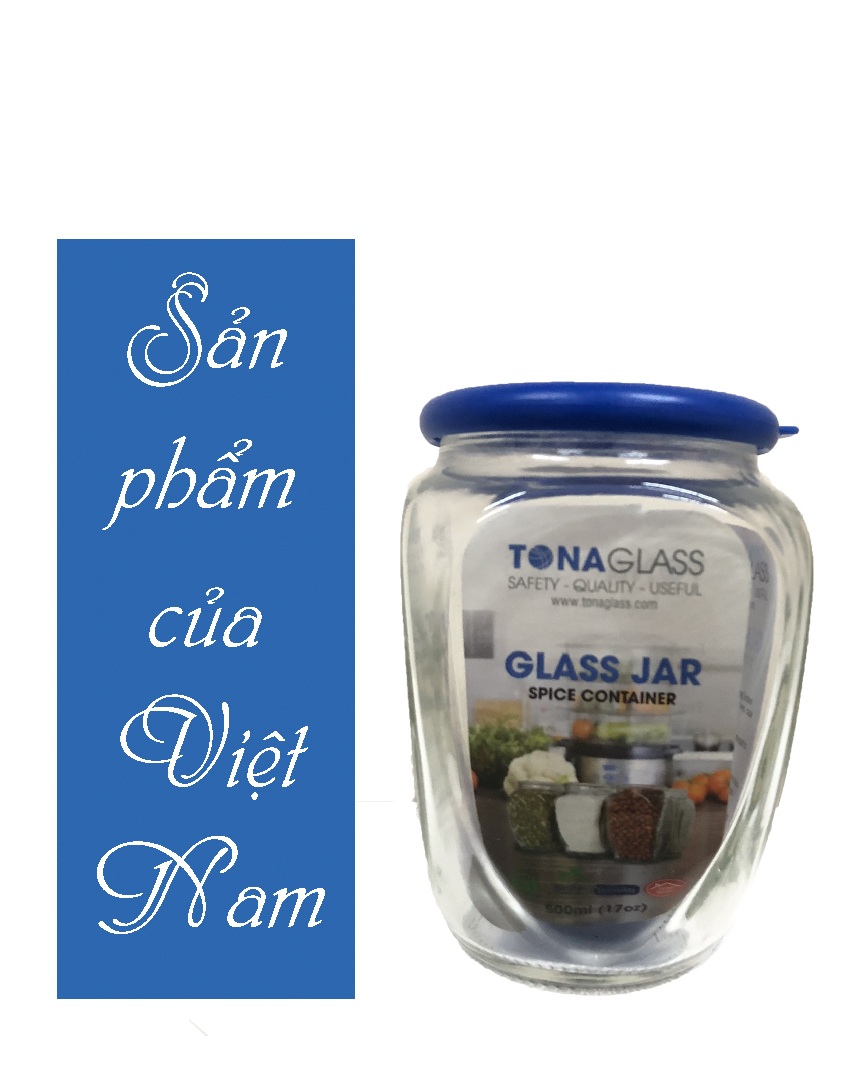 Hũ thủy tinh Tonaglass 500ml nắp nhựa