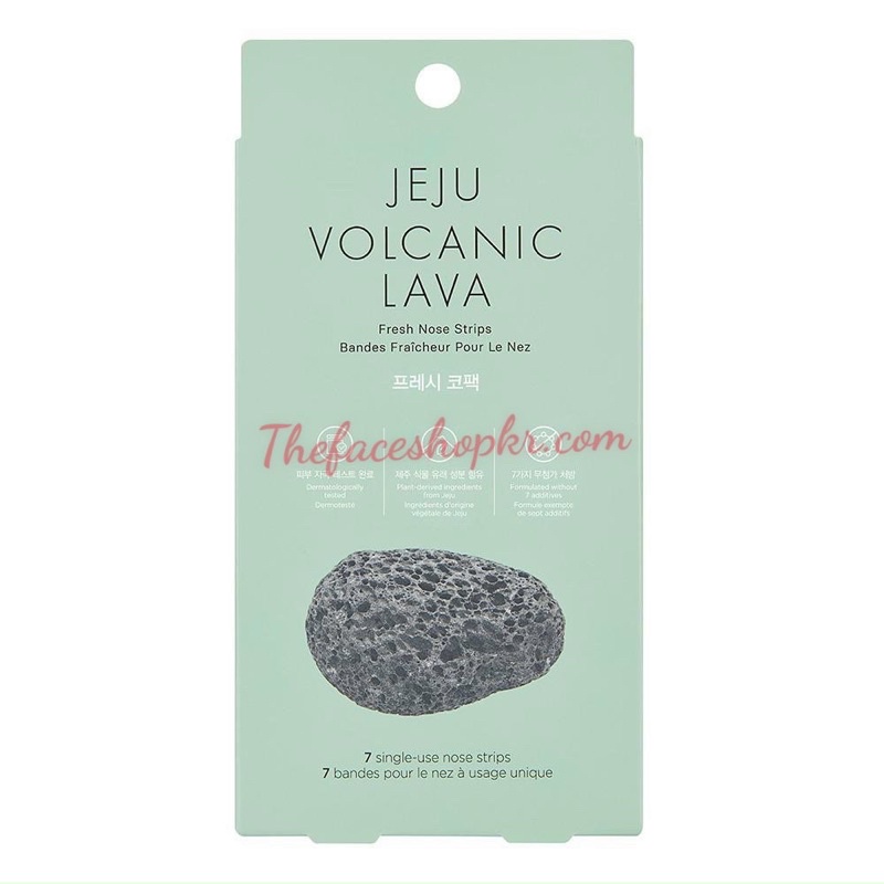 Mặt Nạ Làm Sạch Mụn Đầu Đen Vùng Mũi Jeju Volcanic Lava Fresh Nose Strips