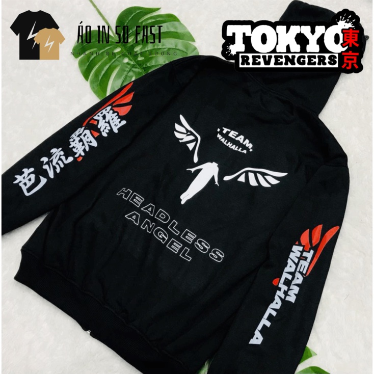 Áo hoodie nam có mũ Tokyo Revenger siêu ngầu cá tính chất đẹp