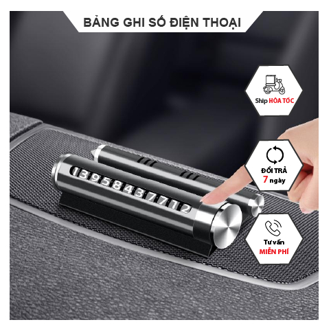 Bảng Ghi Số Điện Thoại Đỗ Xe Để Taplo Ô Tô, Tích Hợp Phá Kính Chất Liệu Siêu Bền