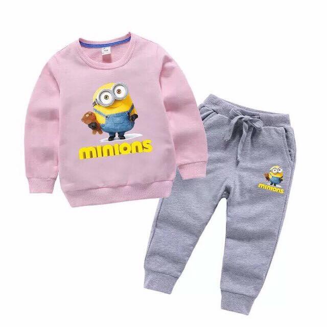 Bộ đồ thu đông in hình Minion Bo051