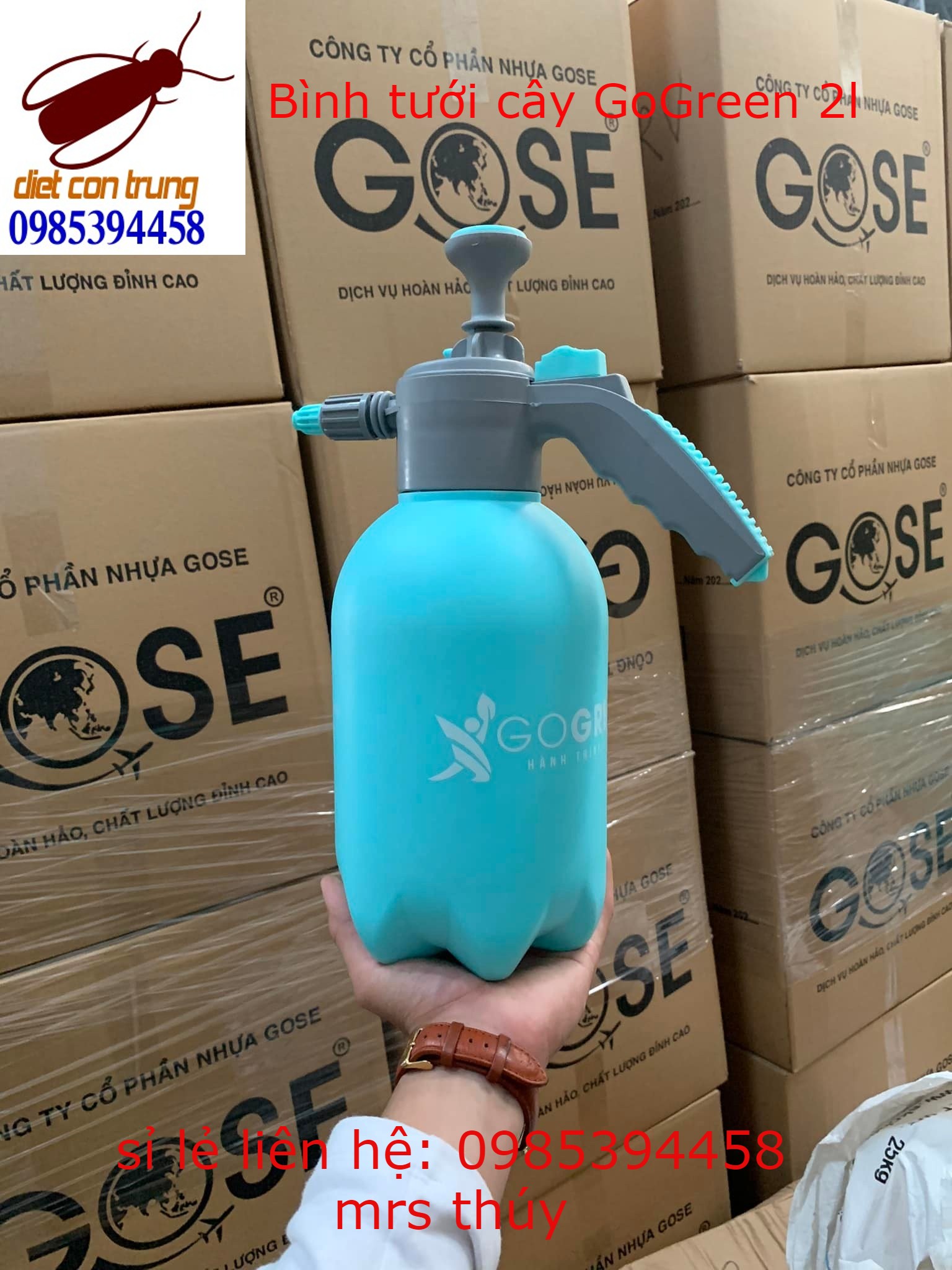 [FREESHIP MAX] Bình Tưới Cây GoGreen 2L- Bình Xịt Nước Tưới Cây Cảnh, Cây Hoa - Nhựa PE 2021_insecticides