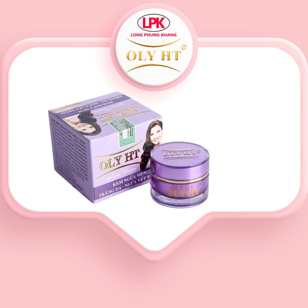 Kem ngừa mụn mờ thâm oly ht chính hãng kem mụn thâm dưỡng trắng da chống nắng oly ht 12g & 25g