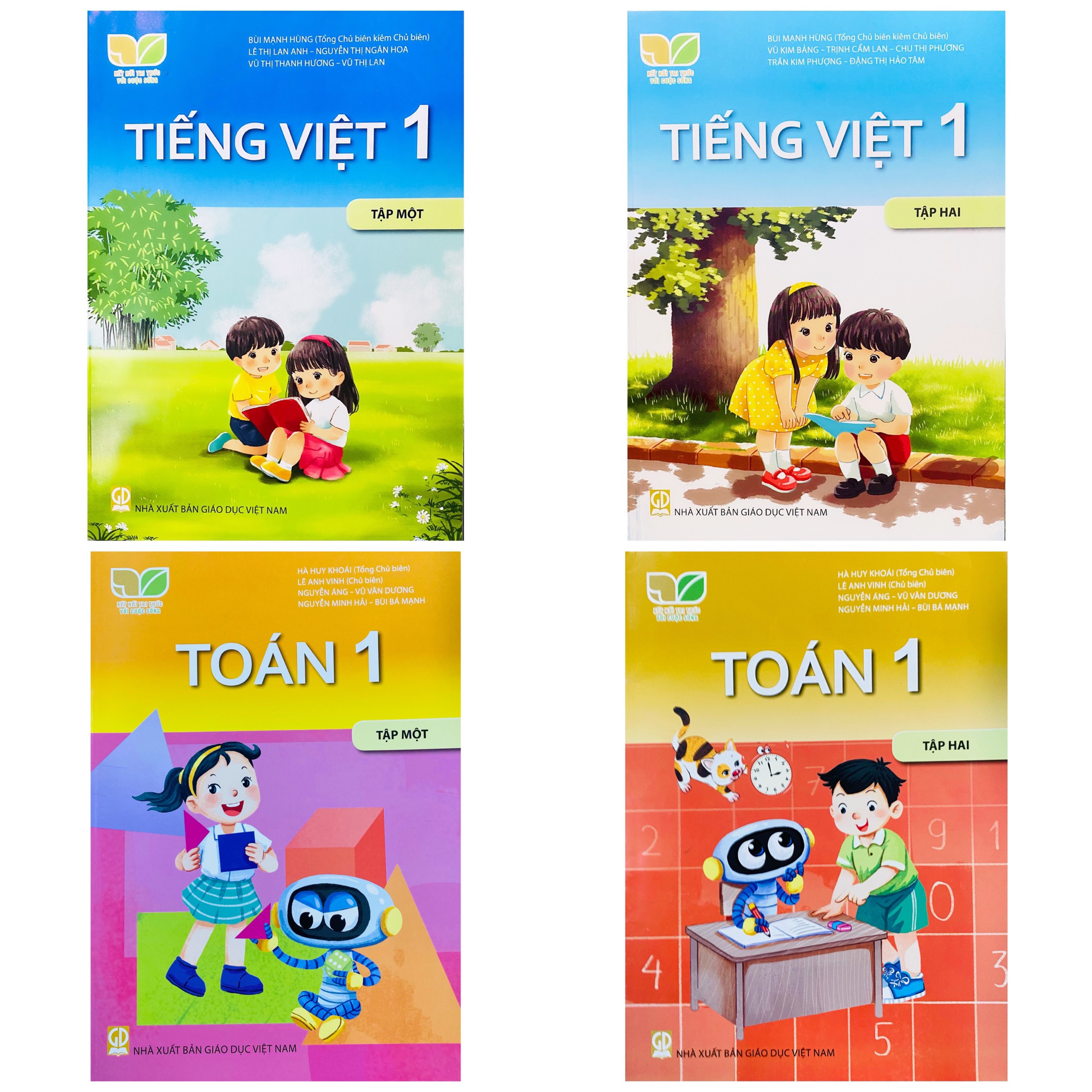 Edubook - Combo Toán/Tiếng Việt lớp 1 (Bộ 4 cuốn) Kết nối tri thức với cuộc sống