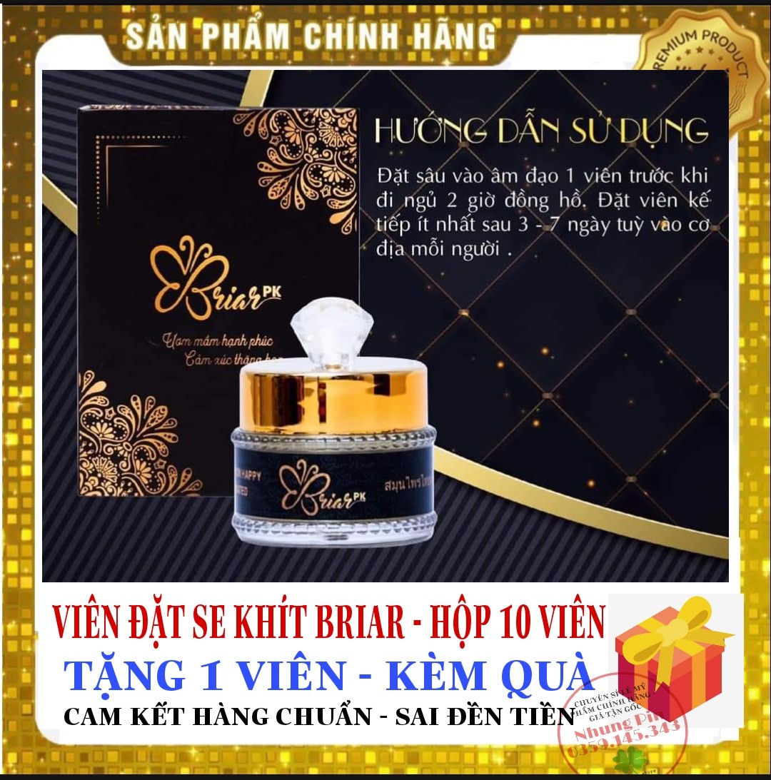 Viên đặt se khít thảo mộc briar - 1 hộp tặng thêm 1 viên - sạch thơm se khít hồng cô bé