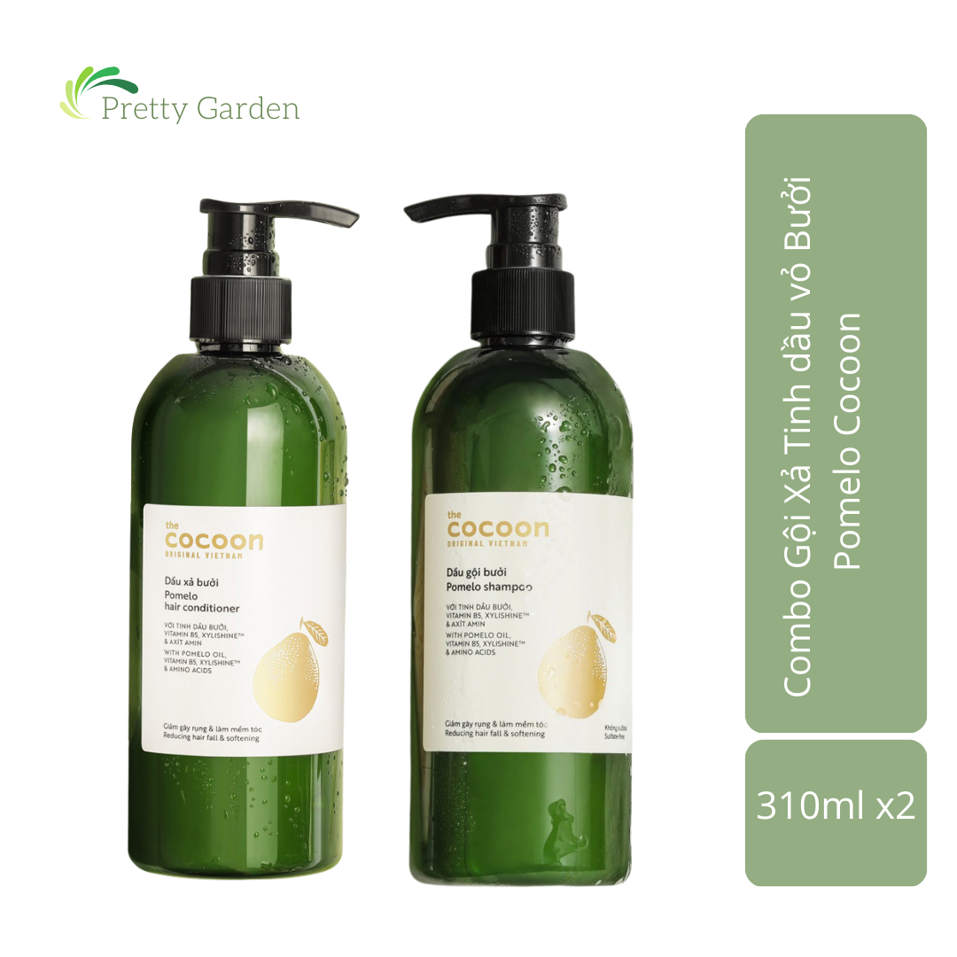 [Sản phẩm hot] Combo Dầu Gội Bưởi Và Dầu Xả Bưởi Cocoon 310ml giúp giảm gãy rụng và làm mềm tóc dưỡng ẩm phục hồi tóc