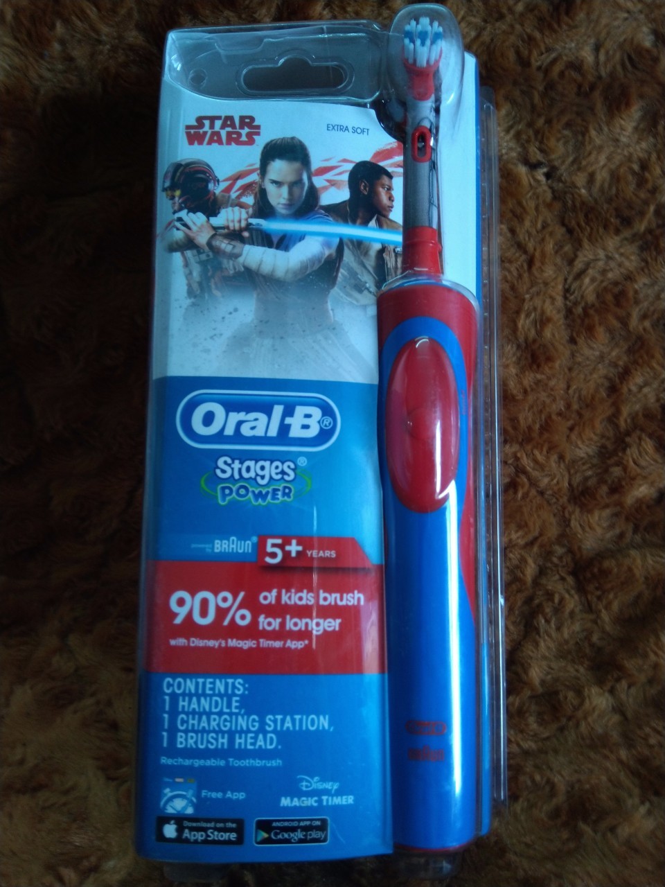 Bàn chải điện Oral-B for kids Elsa cho bé gái Star wars cho bé trai