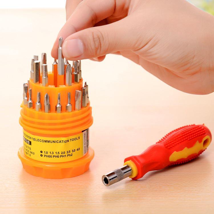 [HCM]Bộ tua vít đa năng 31 đầu kèm hộp đựng tiện dụng - Bộ tua vít đa năng 31 đầu kèm hộp đựng tiện dụng - Bộ Tua Vít Cốc Đa Năng 31 Đầu Chuyên Dụng Sửa Chữa Điện Thoại - Máy Tính - Đồng Hồ (Thép Cao Cấp)