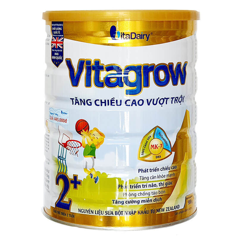 Sữa vitagrow 2+ 900g tăng chiều cao
