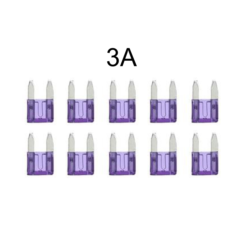 [HCM]Bộ 10 cầu chì 3A size S 11x16mm dùng cho Ô tô và xe máy (loại 3A)