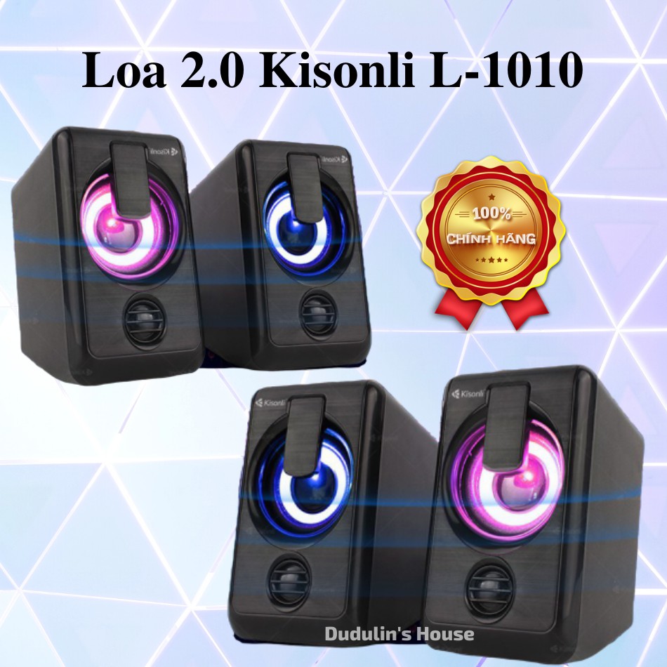 Loa máy tính 2.0 kisonli l-1010 led đa màu - bảo hành 12 tháng - hãng phân phối chính thức - nhất tín computer