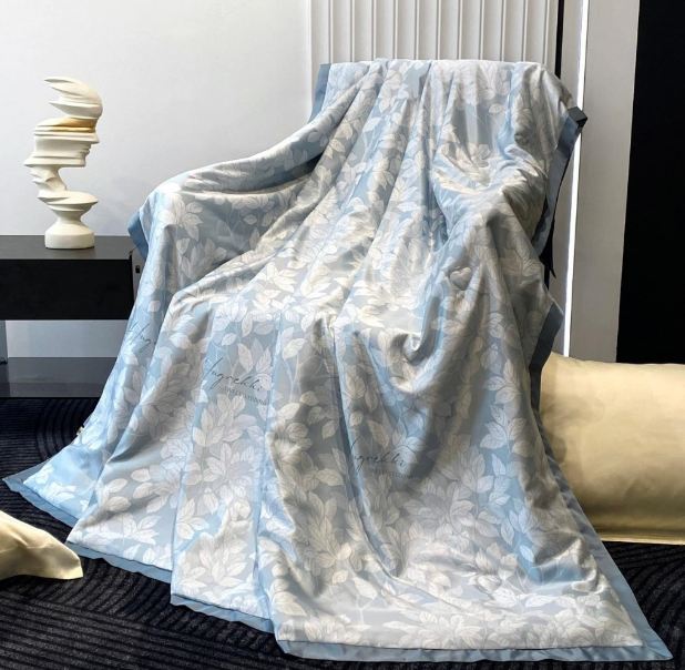 Chăn lụa thái chăn hè, cotton lụa hàng nhập khẩu 4 món siêu đẹp mát lạnh. chăn hè lụa thái tencel hàng nhập khẩu cao cấp.cực mềm mịn - mát nhẹ kích thước chăn 2mx2m3