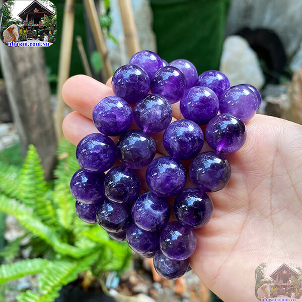 Vòng Tay Đá Thạch Anh Tím Phong Thủy. LZ