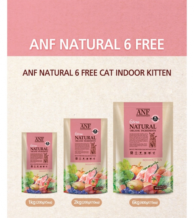 Hạt khô hữu cơ cho mèo con ANF CAT 6 FREE túi 2kg 6kg