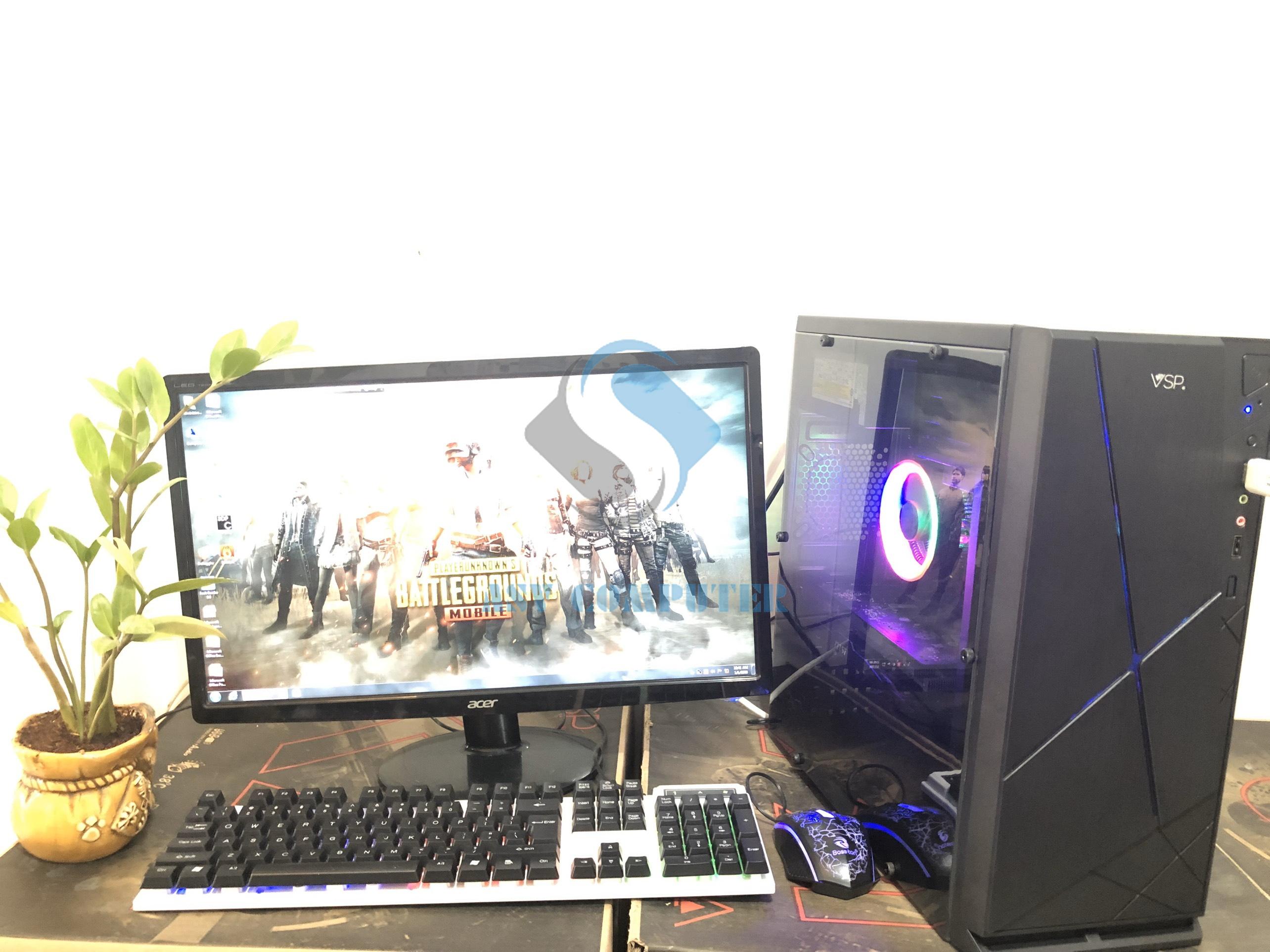 Máy vi tính chơi game Liên Minh max setting Rules of Survival CF..học tập giải trí màn hình 22in led full HD 1920x1080