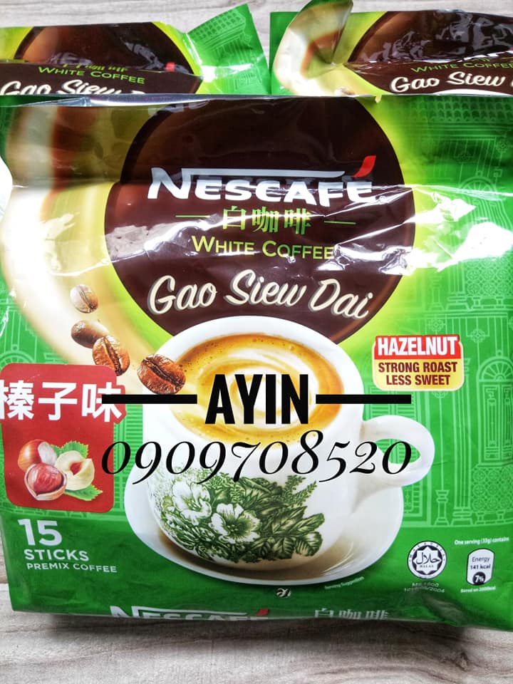 Cà phê trắng nescafé gao siew dai hazelnut - vị hạt dẻ