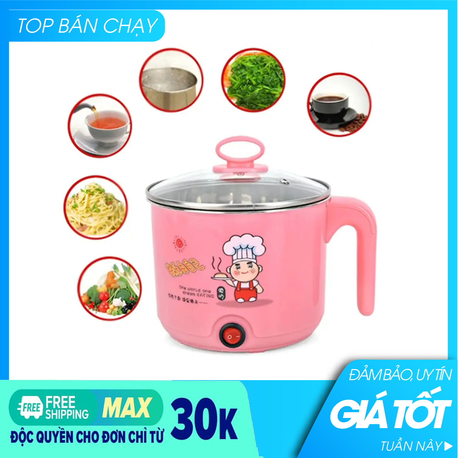 [SẢN PHẨM TIỆN DỤNG] Nồi lẩu điện đa năng - Nồi lẩu mini siêu tốc 2 trong 1- Nồi lẩu điện - NỒI ĐIỆN NẤU MÌ LUỘC TRỨNG CỰC NHANH - CA NẤU MÌ SIÊU TỐC, NỒI LẨU ĐIỆN MINI ĐA NĂNG (Xanh)