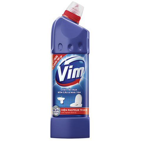 Vim vệ sinh xanh biển chai 880ml