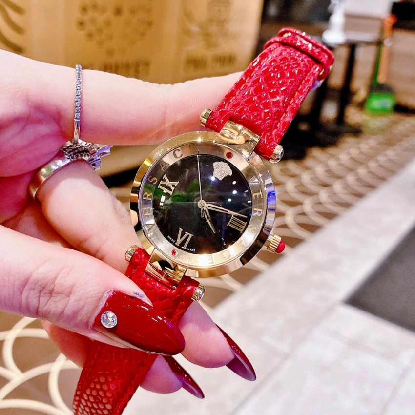 [HCM]Đồng hồ nữ dây da đồng hồ nữ ver$aceVELU002225 Revive Watch phiên bản giới hạn-máy pin-vỏ vàng -size 34mm-Full Boxđồng hồ nữ cao cấp