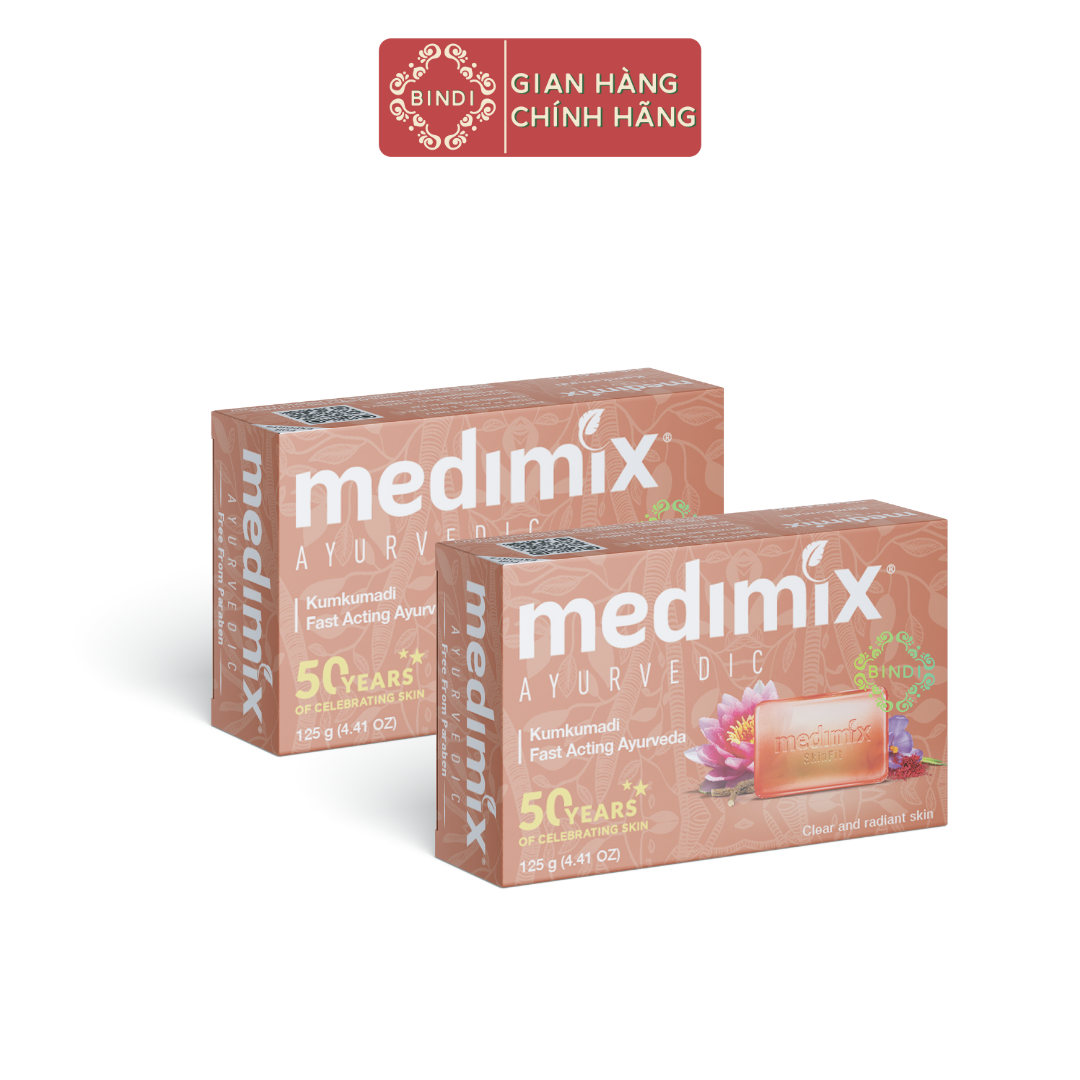 Set 2 xà phòng Medimix Kumkumadi Nghệ Tây 125g/bánh