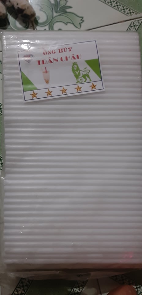 Ống hút trà sữa/hút trân châu 400gr trắng cứng nhựa an toàn