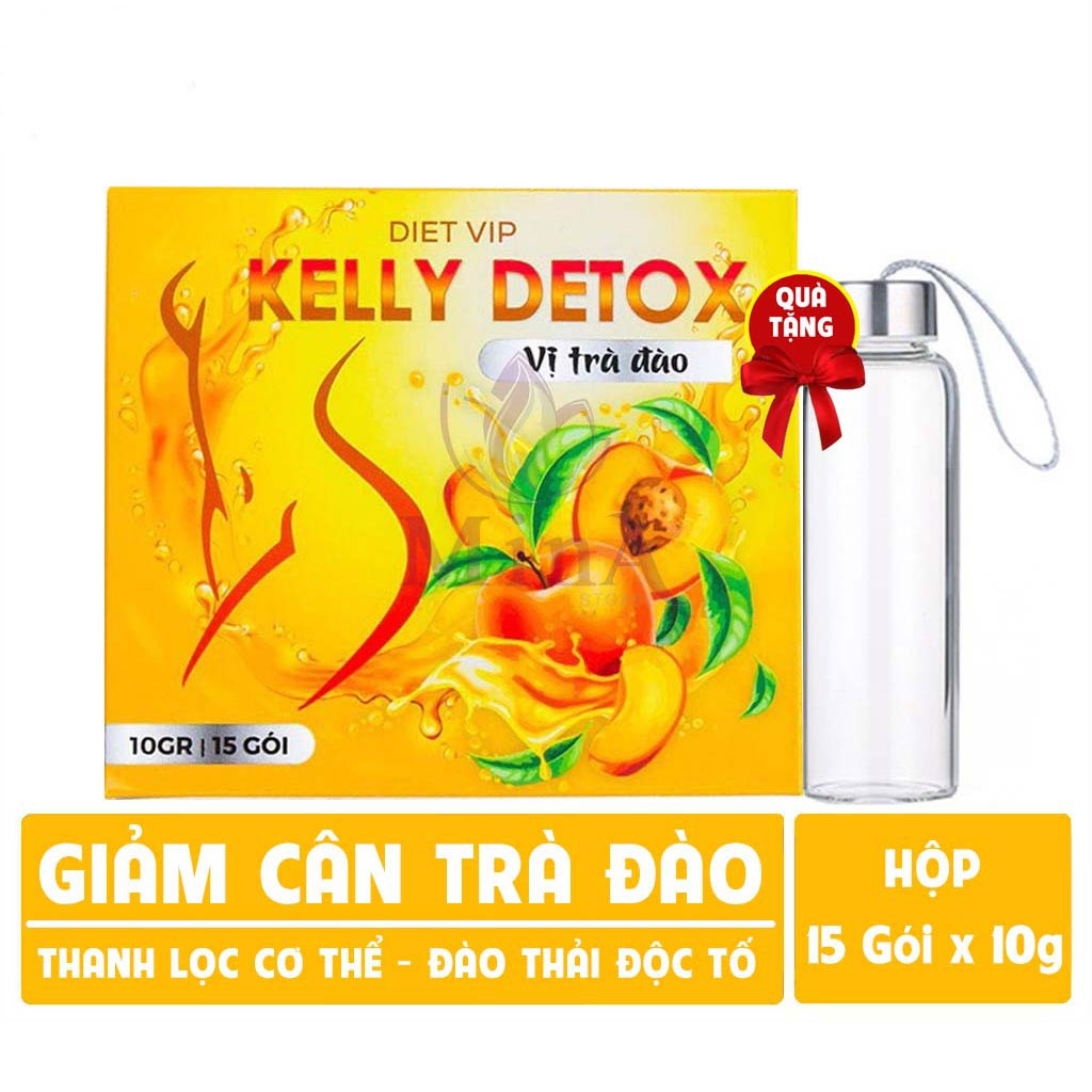 Detox Kelly Trà Đào Trà Bí Đao Trà Xoài Hương vị Tư Nhiên giúp eo thon dáng đẹp