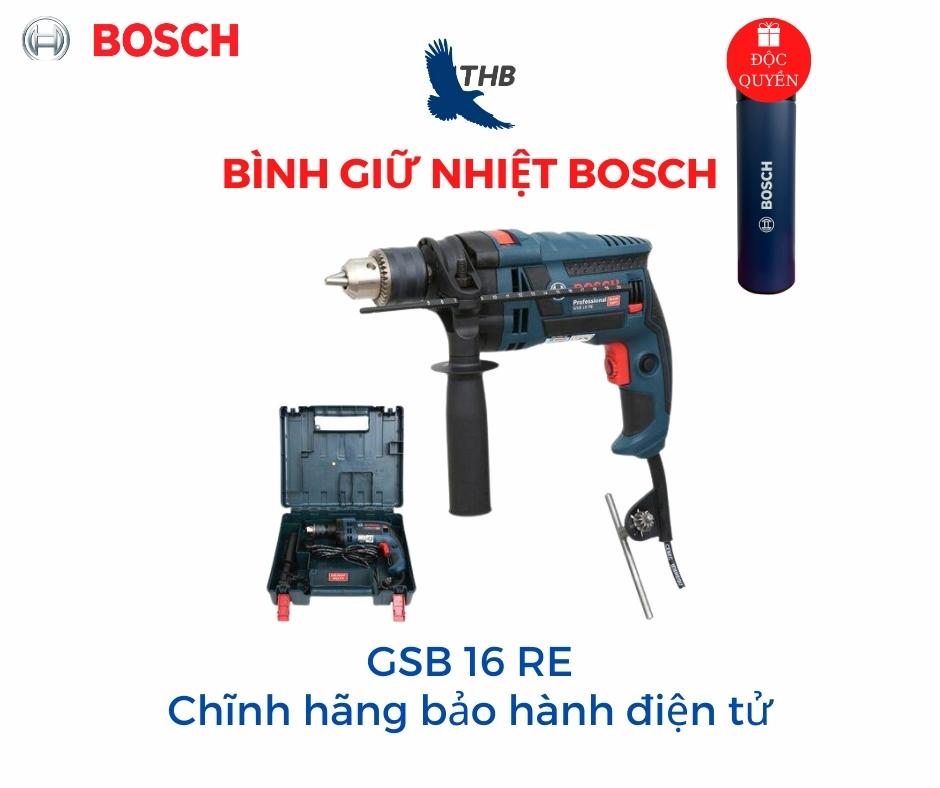 Máy khoan động lực Máy khoan tường Bosch GSB 16 RE tặng Bộ mũi khoan tường công suất 750W Bảo hành 12 tháng