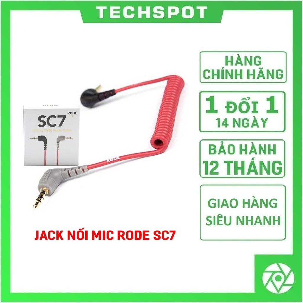 Jack nối mic rode sc7 từ rode videomic go/ videomicro vào smartphone | bảo hành 12 tháng | hàng chính hãng