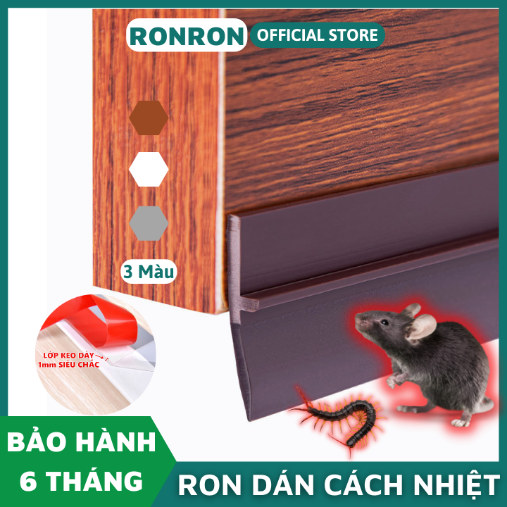 Ron dán chặn cửa PVC dài 1 mét, dán chân cửa chống bụi chống côn trùng, dán chặn cửa chống nước đa năng RONRON