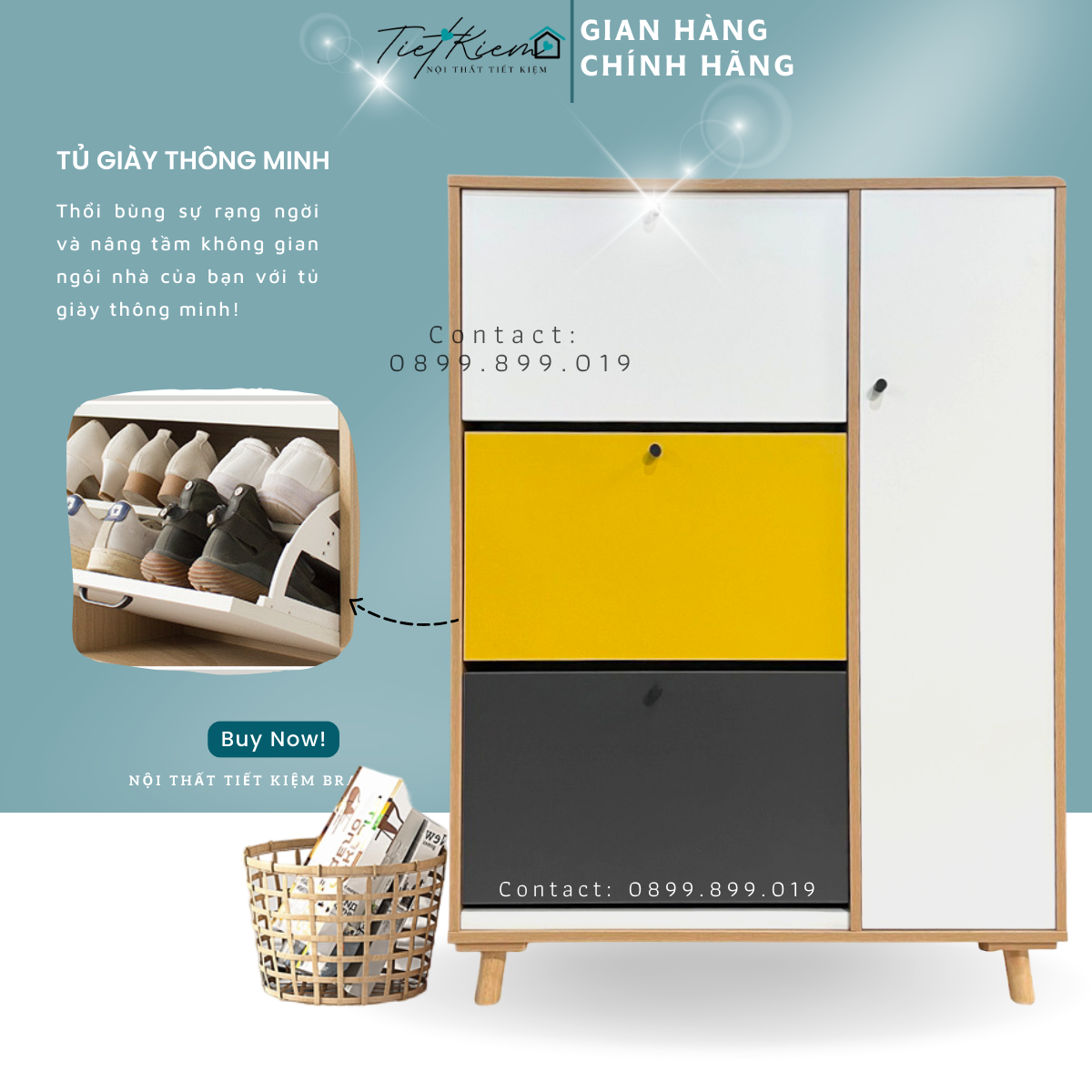 Tủ để giày thông minh siêu mỏng KG2199