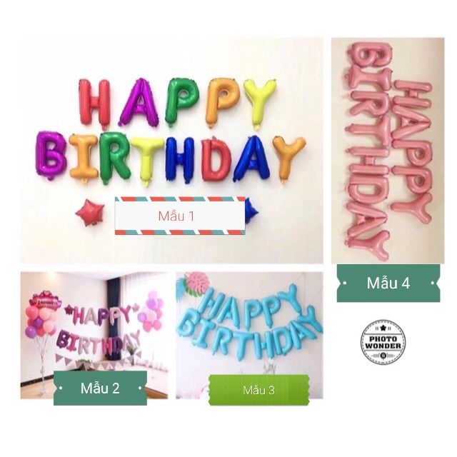 Set Bóng Happy Birthday Mẫu Mới