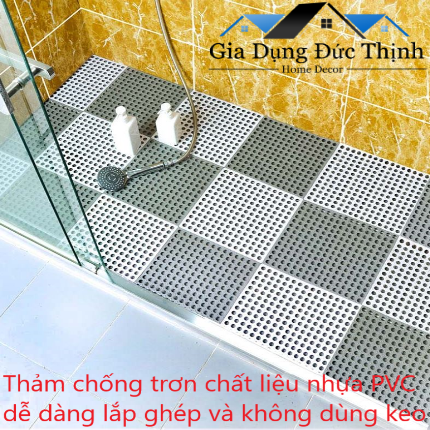 Miếng lót nền nhà tắm, phòng bếp, nhà vệ sinh và khu vực ẩm ướt chống trơn trượt.( 30x30cm một miếng)