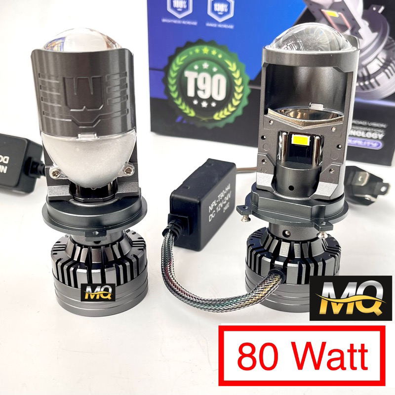 ĐÈN PHA LED CHÍNH HÃNG MQ T90 BI CẦU 80W 15LED ÁNH SÁNG TRẮNG LẮP Ô TÔ XE MÁY ĐÈN PHA LED BI CẦU