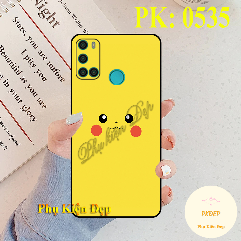 Ốp lưng Vsmart Joy 4 dẻo đen in hình Pokemon